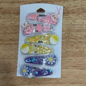 6 shaker style Easter hair clips